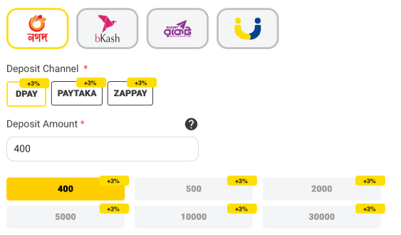 Make your first deposit